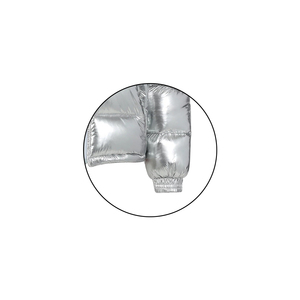 Veste matelassée zippée en laine de mouton brillante à col montant, coupe-vent d'hiver décontractée pour homme, design personnalisé OEM, épaisse et chaude, respirante - Product Image 6