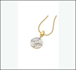 Pendentif Couronne de Reine en Or Pur 9 Carats avec Diamant Fantaisie de Laboratoire de 2,38 Carats, Bijoux Fins de Luxe pour Femmes par SHLIOK & ENTERPRISE - Product Image 2