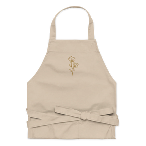 Delantal Bordado ODM para Mujer, Delantales Bordados para el Hogar y la Cocina, Delantal de Jardín con Bordado Floral, Maqueta del Producto - Product Image 2