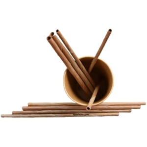 Vente chaude 100% pailles jetables de noix de coco biodégradables pour boissons chaudes/froides pour - Product Image 6