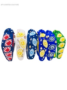 Grace Vivian Designer Haut perlé Bandeaux noués Dernier sport Tenue décontractée Accessoire Embellissement à la main Bandeaux d'équipe sportive - Product Image 3