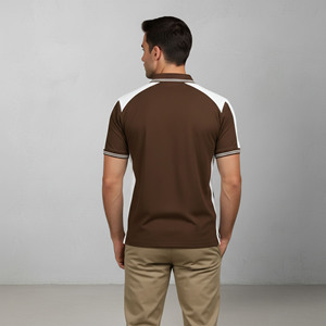 Polo de manga corta informal de verano para hombre, 100% algodón, de secado rápido, color sólido, con logo impreso personalizado, antipilling, para golf. - Product Image 3