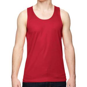 Débardeurs de gymnastique athlétique pour hommes doux et durables parfaits pour la musculation vêtements décontractés couleur rouge coton polyester débardeurs pour hommes - Product Image 1