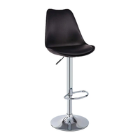 Chaise de bar domestique moderne avec cadre en métal et matière plastique pour restaurant