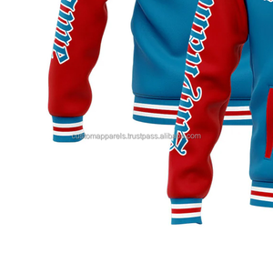 Traditional 100% Wool Letterman <b>Jacket</b> for <b>Men</b> Wholesale Classic Custom Embroidery Varsity <b>Jacket</b> with Stand Collar - Product Image 5