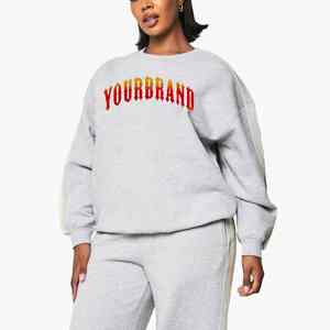New Arrival Women's Anti-Pilling Knitted <b>Long</b> <b>Sweatshirt</b> Solid Colour Drop Shoulder Breathable Hip Hop Winter Lightweight Custom - Product Image 4