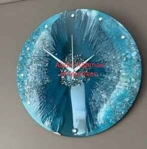 <b>Unique</b> Resin White <b>Clock</b> Resin <b>Wall</b> <b>Clock</b> - Product Image 4