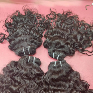 Extensiones de Cabello Humano Indio Remy Virgen para Tejido Doble a Máquina, Cabello de Templo, Paquetes de Doble Trama - Product Image 1