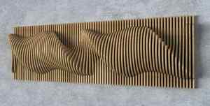 Art mural en bois paramétrique 3D de qualité supérieure, tête de lit Art Déco, design moderne fait à la main pour les célébrations et les événements d'anniversaire - Product Image 4