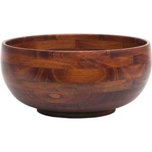 Tazón multiusos de madera maciza para ensaladas y servir alimentos, tazón hecho a mano, tazón de madera personalizado, nuevo para utensilios de cocina - Product Image 1