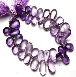 Tự Nhiên Mịn Lê Hình Dạng Thạch Anh Tím Đá Quý Hạt Màu Tím Bên Thứ Ba Chứng Nhận Coszcalt Xuất Khẩu - Product Image 4