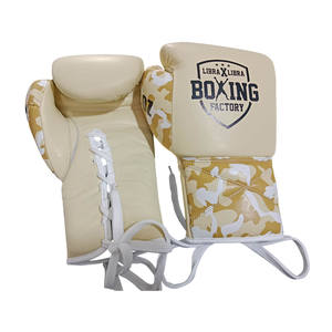 Libra x libra Guantes de boxeo de entrenamiento profesional Sacos de arena Guantes de boxeo Logotipo personalizado Guantes de kick boxing de cuero de vaca - Product Image 1