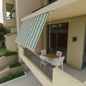 Tenda da sole a goccia di 300x250 cm con braccio arrotolato e Stopper bracci per balcone e terrazza-disponibile in vari colori - Product Image 3