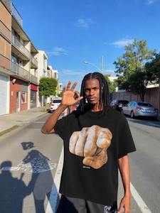 เสื้อยืดลำลองใส่ได้ทั้งชายและหญิงคอกลมแขนสั้นผ้าฝ้าย150กรัมทนทานออกแบบมาพร้อมกับสไตล์สตรีทแวร์พิมพ์ลาย - Product Image 5