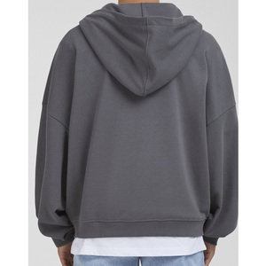 Sweat à capuche zippé surdimensionné élégant et confortable pour hommes 100% pull Streetwear à manches longues en coton doux avec logo personnalisé - Product Image 2