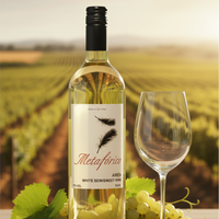 Vin blanc semi-doux Metaforico |   100% Airen 11% Vol Alcool 750ml |   Variété espagnole de Castilla La Mancha