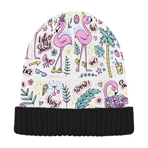 Bonnet d'hiver personnalisé de haute qualité chapeau en coton épais multicolore avec impression logo du fabricant OEM de style - Product Image 1