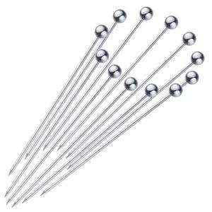 Elegantes selecciones de cóctel de metal Fruit Stick Herramientas de bebida reutilizables de acero inoxidable para el hogar - Product Image 4