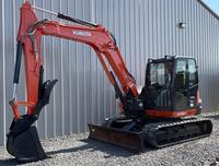 KOSTENLOSER VERSAND KUBOTA KX080-4 MINIBAGGER 66PS MIT KABINE EPA CE-Zertifiziert Zusatzhydraulik Kernmotor Pumpe Getriebe SPS