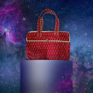 Boho 15 pouces Handblock rouge matelassé coton Durable léger imperméable Simple Vintage à la mode affaires pochette pour ordinateur portable quotidien - Product Image 5