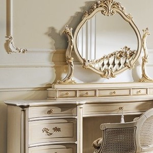 Coiffeuse de style italien, motif miroir, Table de toilette élégante, sculptée, classique, luxueuses - Product Image 2