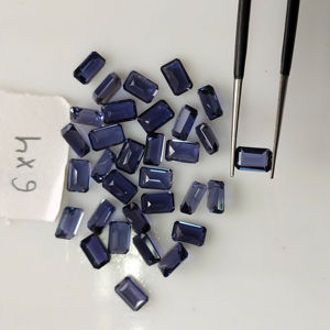 อิโอไลต์ธรรมชาติ 6x4 มม. ทรงแปดเหลี่ยม คุณภาพดีที่สุด พลอยหลวม มีเอฟเฟกต์เพลโอโคริก สำหรับทำเครื่องประดับ - Product Image 3