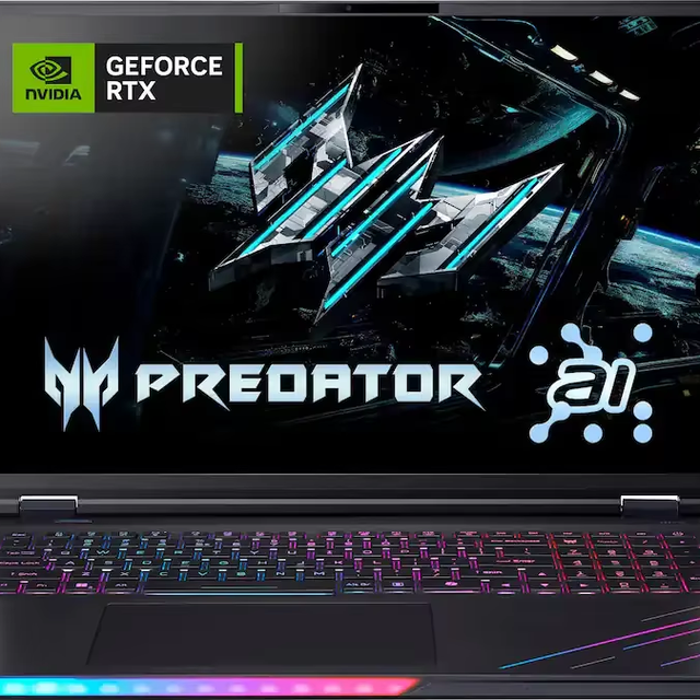 NEW PredatorS Heliios 18 AI- 18 240Hz Gaming Laptop - 3840 x 2400- Intel Core Ultra 9 RTX 5090 – 64GB – 2TB - Abyssal Black