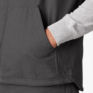 Chaleco acolchado de lona transpirable de talla grande para hombre, Color sólido, estilo informal, cierre de cremallera, nuevo diseño, ropa exterior de invierno para jugadores - Product Image 5