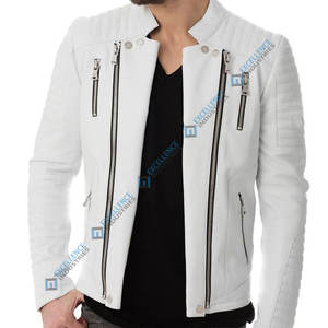 Vêtements pour hommes vente chaude veste en cuir nouvelle mode veste en cuir pour hommes veste d'hiver coupe-vent - Product Image 1