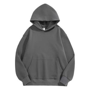 Alta calidad 500gsm peso pesado 100% algodón polar Unisex sudaderas con capucha de gran tamaño bordado ropa de invierno para hombres sólido con capucha - Product Image 1