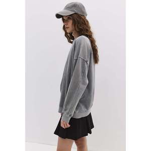 Sudadera de Algodón Extra Grande con Efecto Desgastado - Product Image 4