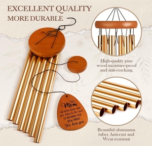 Carillons éoliens pour mamans Cadeau d'anniversaire pour mère de <span class=keywords><strong>fille</strong></span> fils Cadeaux de rappel d'amour pour anniversaire Thanksgiving Noël - Product Image 4