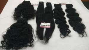 Extensions de cheveux vierges indiens lisses et soyeux, non traités, à cuticules intactes, aspect naturel, lots de cheveux naturels HAIR - Product Image 2