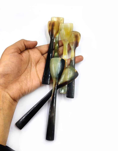 Cuchara de Cuerno Natural Ecológica de la Mejor Calidad, Diseño Estilo Animal, Hecha a Mano con Bloque de Ágata Pulido, Artesanía Natural - Product Image 6