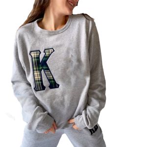 Nouveau sweat-shirt à col rond grec personnalisé pour l'école et le collège sweat-shirt Gsm lourd à épaules tombantes - Product Image 5