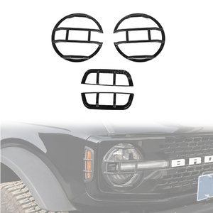 LUMA copri faro e Kit di protezione per copertura della lampada di segnalazione laterale anteriore per 2021 Ford Bronco + accessori per rapaci porta 2/4