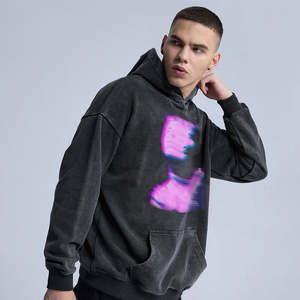 2024 prix d'usine sweats à capuche pull lavage à l'acide sweats à capuche impression personnalisée confortable en vrac quantité léger sweats à capuche thermiques - Product Image 3