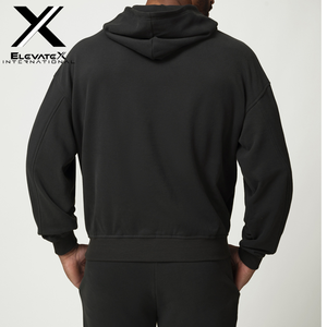 Sweat-shirt à capuche thermique 100% coton multicolore avec logo personnalisé de haute qualité pour hommes - Product Image 2