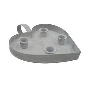 Décoration de table de noël porte-avent en aluminium gris foncé pierre bougeoir pour la maison et le décor d'éclairage de table - Product Image 4