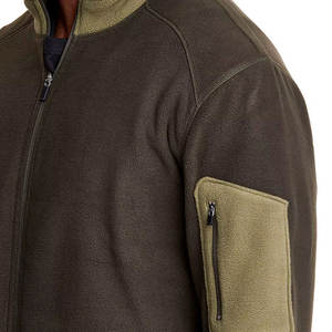 Veste en polaire tactique olive pour homme |   Couche intermédiaire thermique 330 GSM |   Vêtements de sport de haute qualité, conçus avec précision par OEM - Product Image 4