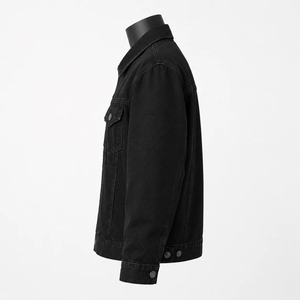 <b>Men</b> Casual Canvas <b>Denim</b> <b>Jacket</b> 100% Cotton Windproof Outerwear <b>for</b> Winter with Front Logo <b>Men</b> Casual Canvas <b>Denim</b> <b>Jacket</b> - Product Image 2