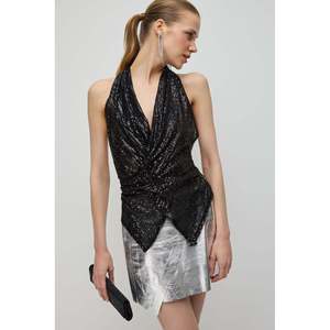 Blusa sin espalda con mangas con volantes - Product Image 5