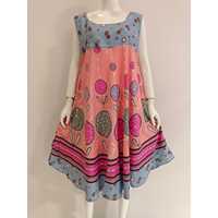 Ropa de dormir de estilo veraniego para mujer, Vestido de estilo paraguas sin mangas de rayón no tejido con cintura elástica suave para uso diario