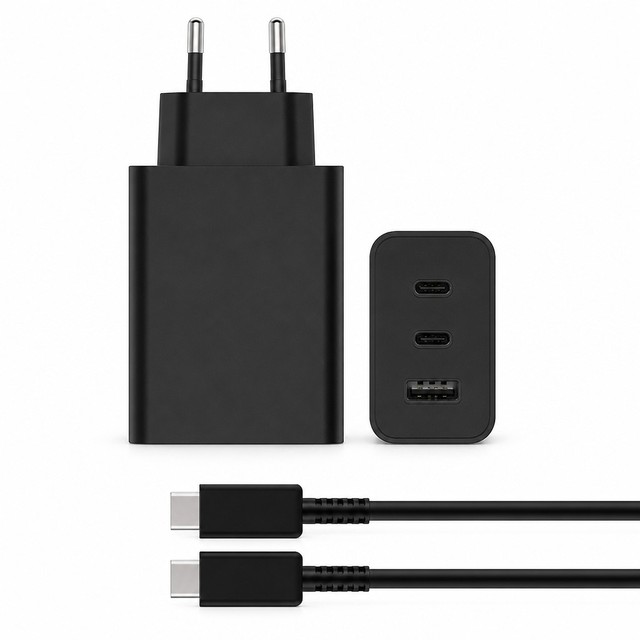 65W GaN PD 3.0 Fast Charging Travel Adapter 360 Rotation 2 Type-C 1 USB-A Wall Charger Global US EU UK Plug for Notebook Phone
