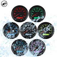 Tachymètre diesel 85 mm 0-8000 tr/min Compteur de heures avec rétroéclairage vert 12V 24V pour camion, voiture, bateau, navire