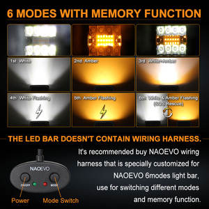 Barra de Luces LED Ámbar NAO de 480W, 3 y 4 Pulgadas, 4X4, para Wrangler, Accord, SUV, Camioneta, Todoterreno, IP68, Impermeable - Product Image 2