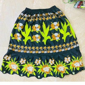 Customizable Regular Waist 2-Piece Polyester Breathable Casual Dress Embroidered Skirt Women School Hawaiian Beach Mini Island - Product Image 1