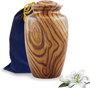 Urne funéraire en métal à grain de noyer pour fournitures funéraires adaptées aux animaux de compagnie pour femmes adultes avec un design élégant et une finition durable - Product Image 3