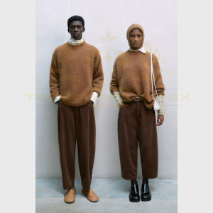 Fait à la main XL taille à la mode vêtements de sport d'hiver confortable respirant Mohair tricoté pull pour hommes femmes 100% coton personnalisé - Product Image 5