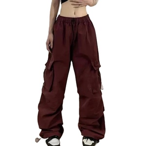 New Custom Woman Workout Jogger Multi-Pocket <b>Oversized</b> <b>Cargo</b> <b>Pants</b> Women Quick Dry Casual 100% Cotton Trousers - Product Image 1